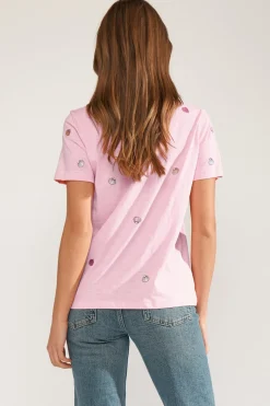 NUSHELLPA - T-shirt med broderede muslingedetaljer