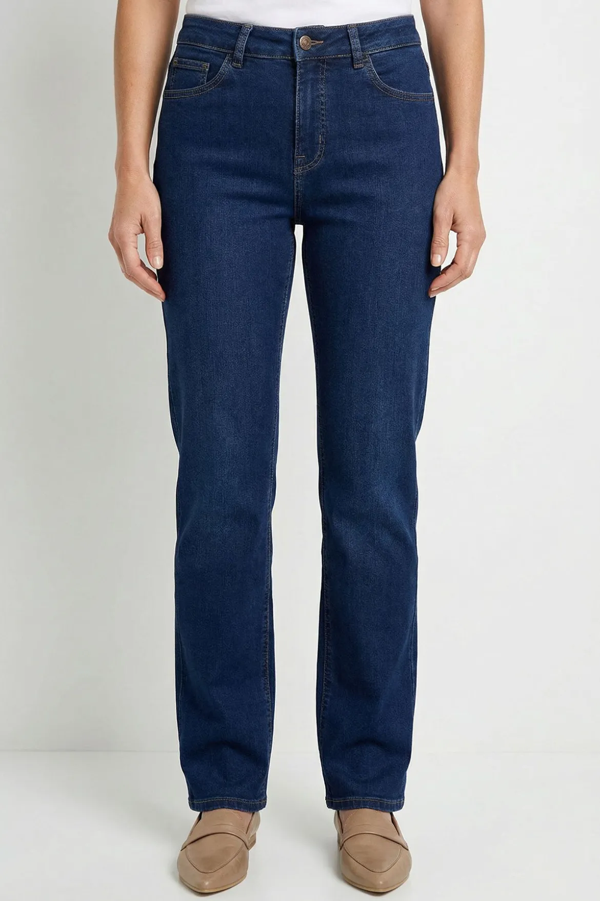 Nynne - Strækbare jeans med lige ben