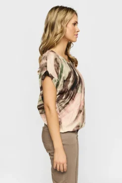 OTEA - Kortærmet bluse med print