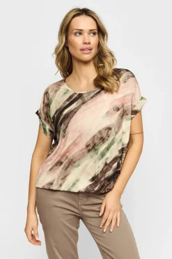 OTEA - Kortærmet bluse med print
