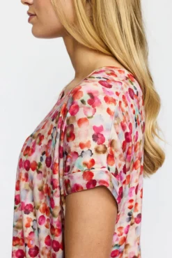 OTEA - Kortærmet bluse med print