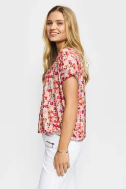 OTEA - Kortærmet bluse med print