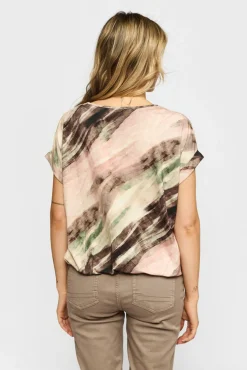 OTEA - Kortærmet bluse med print