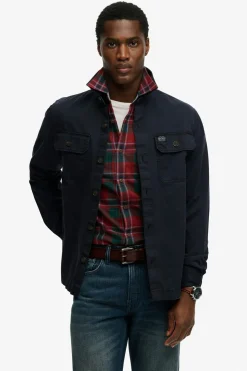 Overshirt med lommer og knaplukning