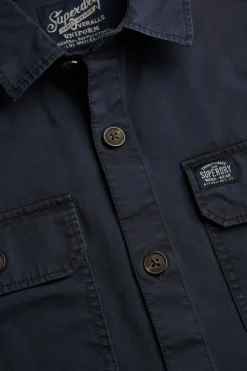 Overshirt med lommer og knaplukning