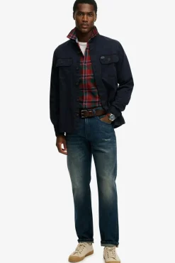 Overshirt med lommer og knaplukning