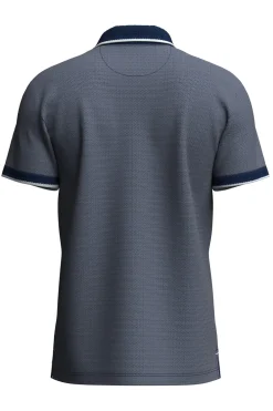 Polo T-shirt med struktur og kontrastdetaljer