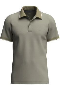 Polo T-shirt med struktur og kontrastdetaljer