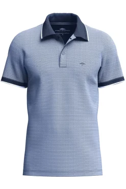 Polo T-shirt med struktur og kontrastdetaljer