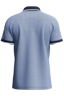 Polo T-shirt med struktur og kontrastdetaljer