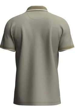 Polo T-shirt med struktur og kontrastdetaljer