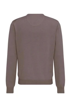 Pullover med V-hals og ribkant