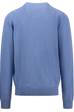 Pullover med V-hals og ribkant
