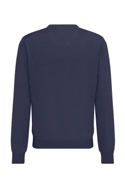 Pullover med V-hals og ribkant