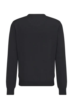 Pullover med V-hals og ribkant