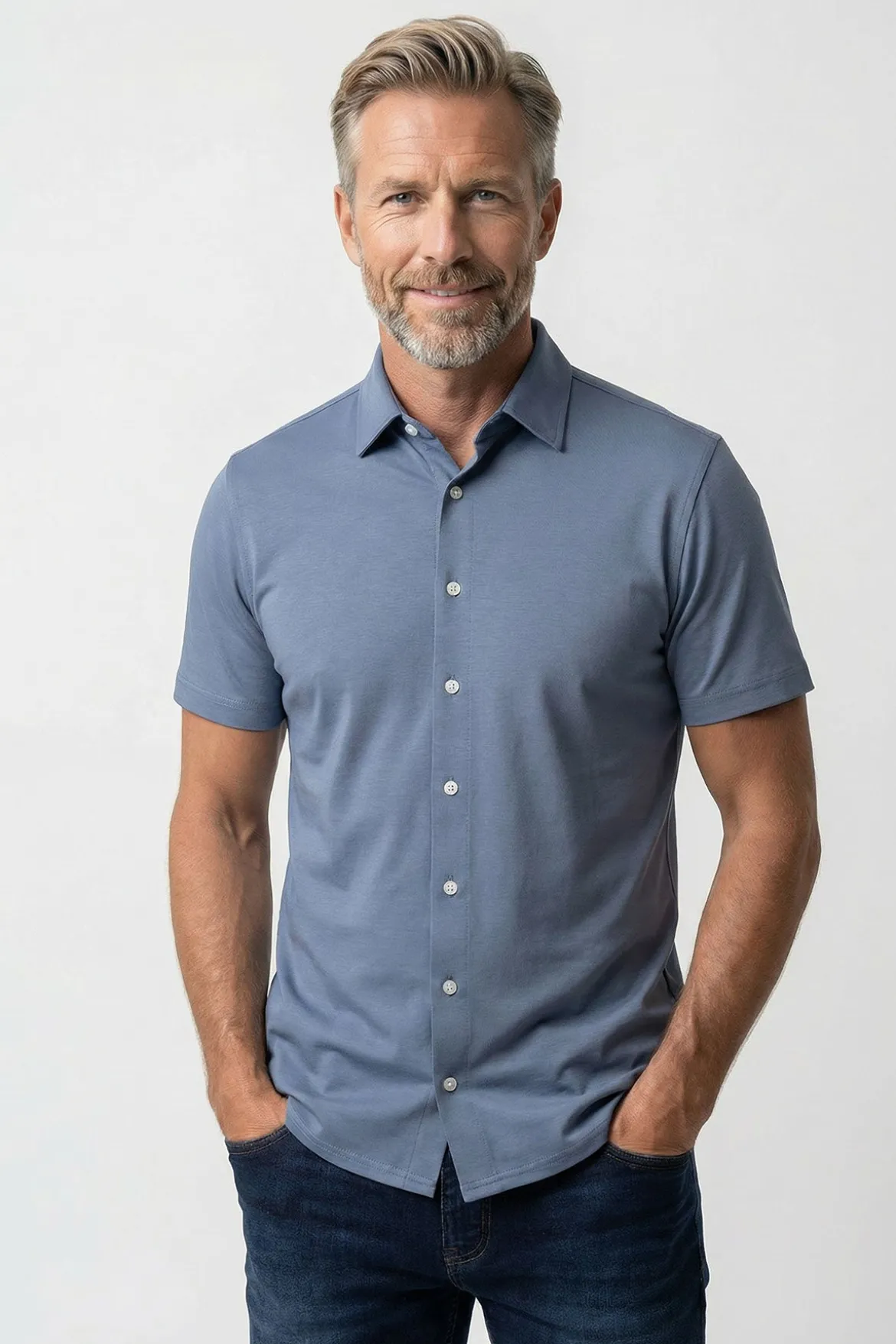 Ravi SS - Kortærmet jersey skjorte med ultra stretch