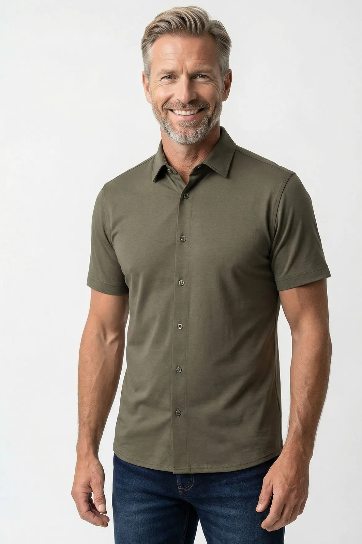 Ravi SS - Kortærmet jersey skjorte med ultra stretch
