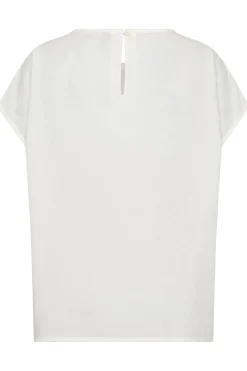 Rose – Kortærmet bluse med broderede blomster