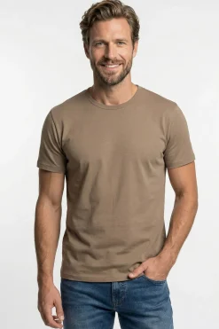 Sam - Basic T-shirt i tætstrikket kvalitet
