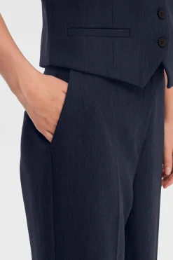 SELECTED FEMME SLFRITA MW WIDE PANT DARK SAP MEL NOOS