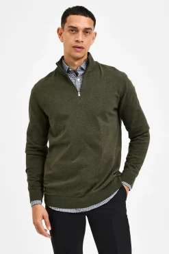 SELECTED HOMME SLHBERG LS HALF ZIP NOOS