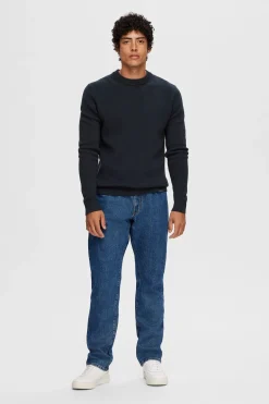 SELECTED HOMME SLHDANE LS KNIT STRUCTURE CREW NECK NOOS