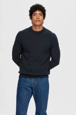 SELECTED HOMME SLHDANE LS KNIT STRUCTURE CREW NECK NOOS