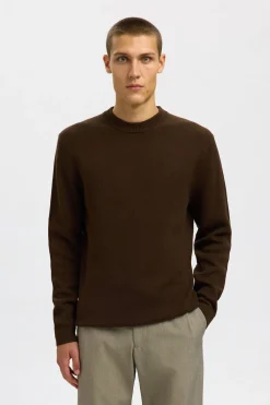 SELECTED HOMME SLHDANE LS KNIT STRUCTURE CREW NECK NOOS