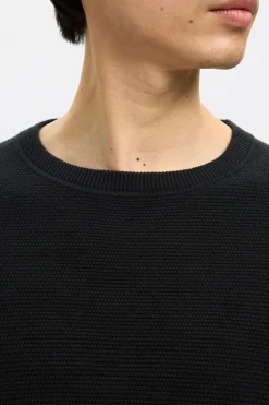 SELECTED HOMME SLHROSS LS KNIT STRUCTURE CREW NECK NOOS