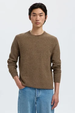 SELECTED HOMME SLHROSS LS KNIT STRUCTURE CREW NECK NOOS