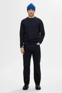 SELECTED HOMME SLHROSS LS KNIT STRUCTURE CREW NECK NOOS