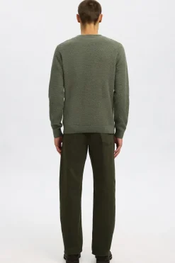 SELECTED HOMME SLHROSS LS KNIT STRUCTURE CREW NECK NOOS