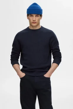 SELECTED HOMME SLHROSS LS KNIT STRUCTURE CREW NECK NOOS