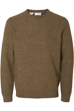 SELECTED HOMME SLHROSS LS KNIT STRUCTURE CREW NECK NOOS