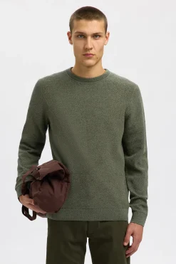 SELECTED HOMME SLHROSS LS KNIT STRUCTURE CREW NECK NOOS