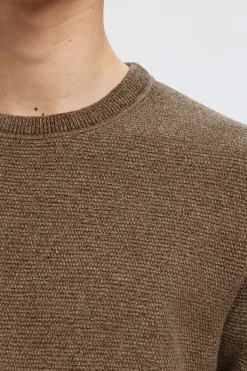 SELECTED HOMME SLHROSS LS KNIT STRUCTURE CREW NECK NOOS