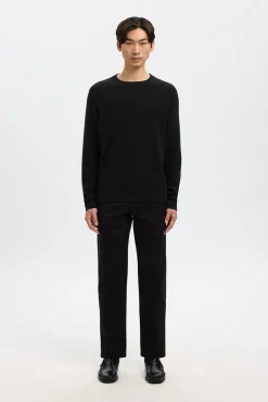 SELECTED HOMME SLHROSS LS KNIT STRUCTURE CREW NECK NOOS