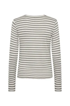 Sille - Stribet langærmet t-shirt