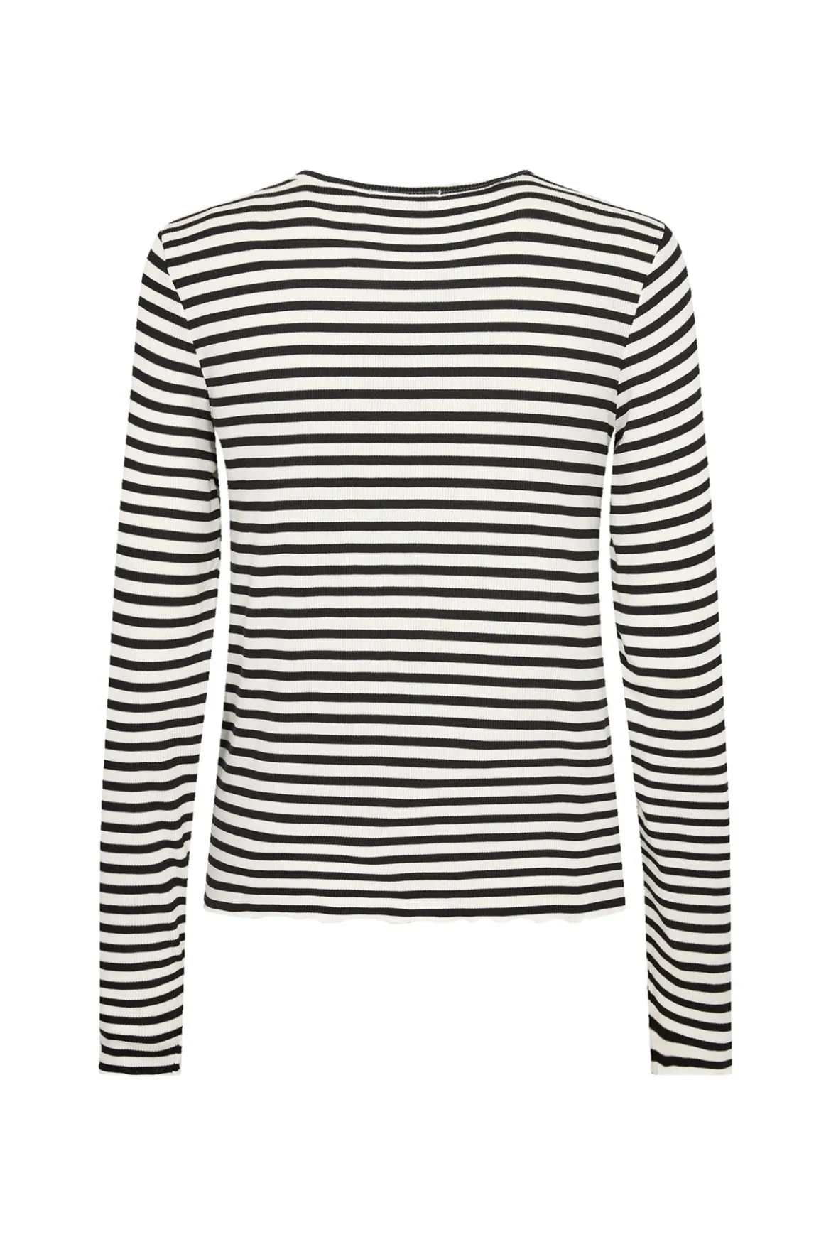 Sille - Stribet langærmet t-shirt