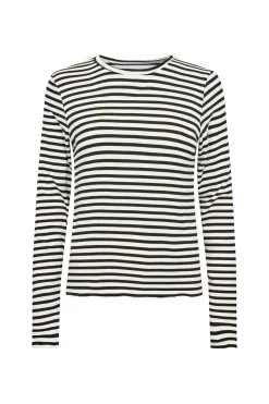 Sille - Stribet langærmet t-shirt
