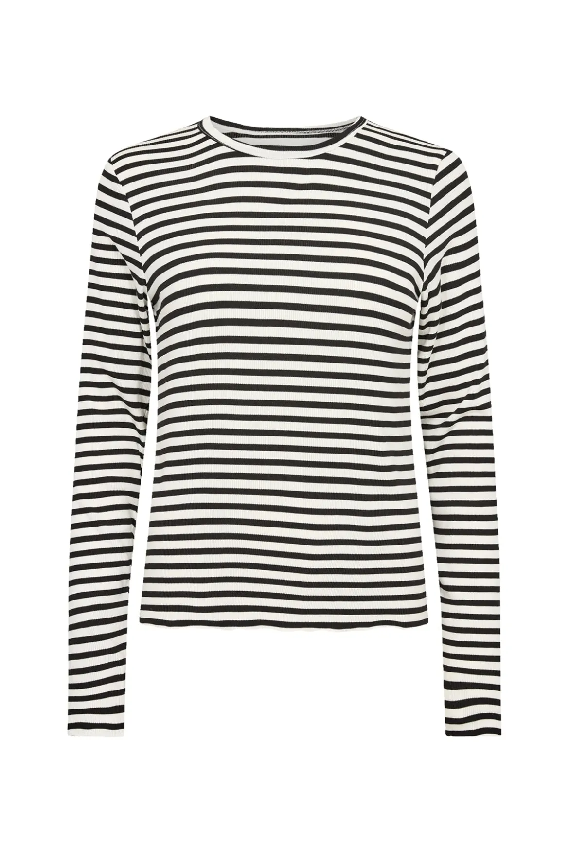 Sille - Stribet langærmet t-shirt
