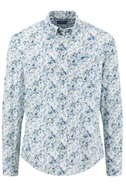 Skjorte i bomuld med blomsterprint