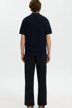 SLHCRAN - Kortærmet strik polo med zip