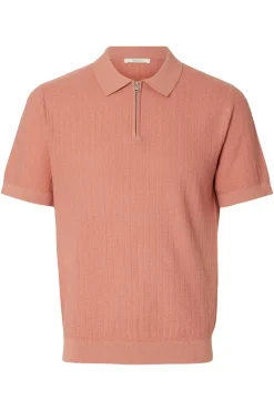 SLHCRAN - Kortærmet strik polo med zip