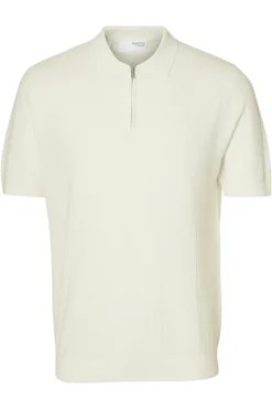 SLHCRAN - Kortærmet strik polo med zip