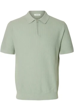 SLHCRAN - Kortærmet strik polo med zip