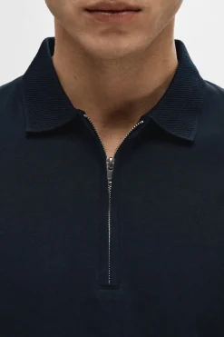 SLHFAVE - Polo med half zip