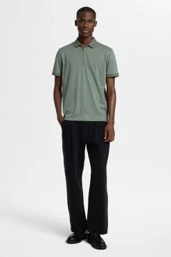 SLHFAVE - Polo med half zip