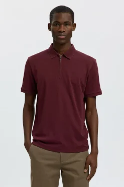 SLHFAVE - Polo med half zip