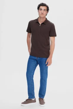 SLHFAVE - Polo med half zip